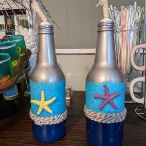 Hand Crafted Tiki Torch Style Beach Vibes Set